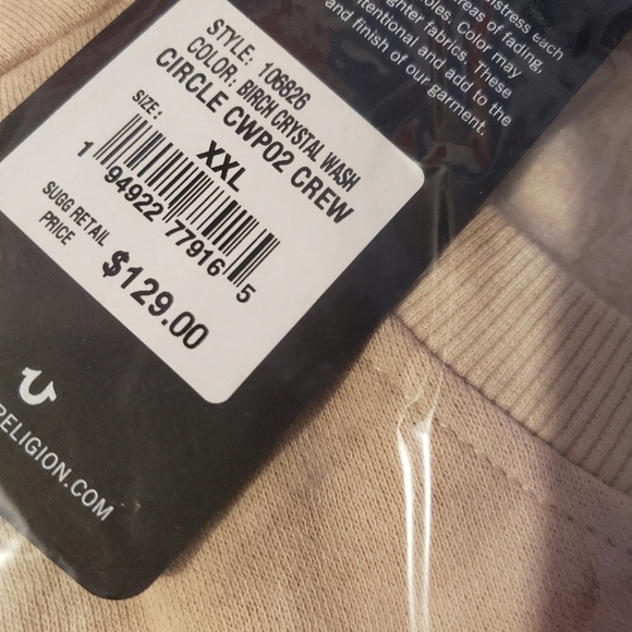 True religion marble tye dye crew . - Picture 4 of 4